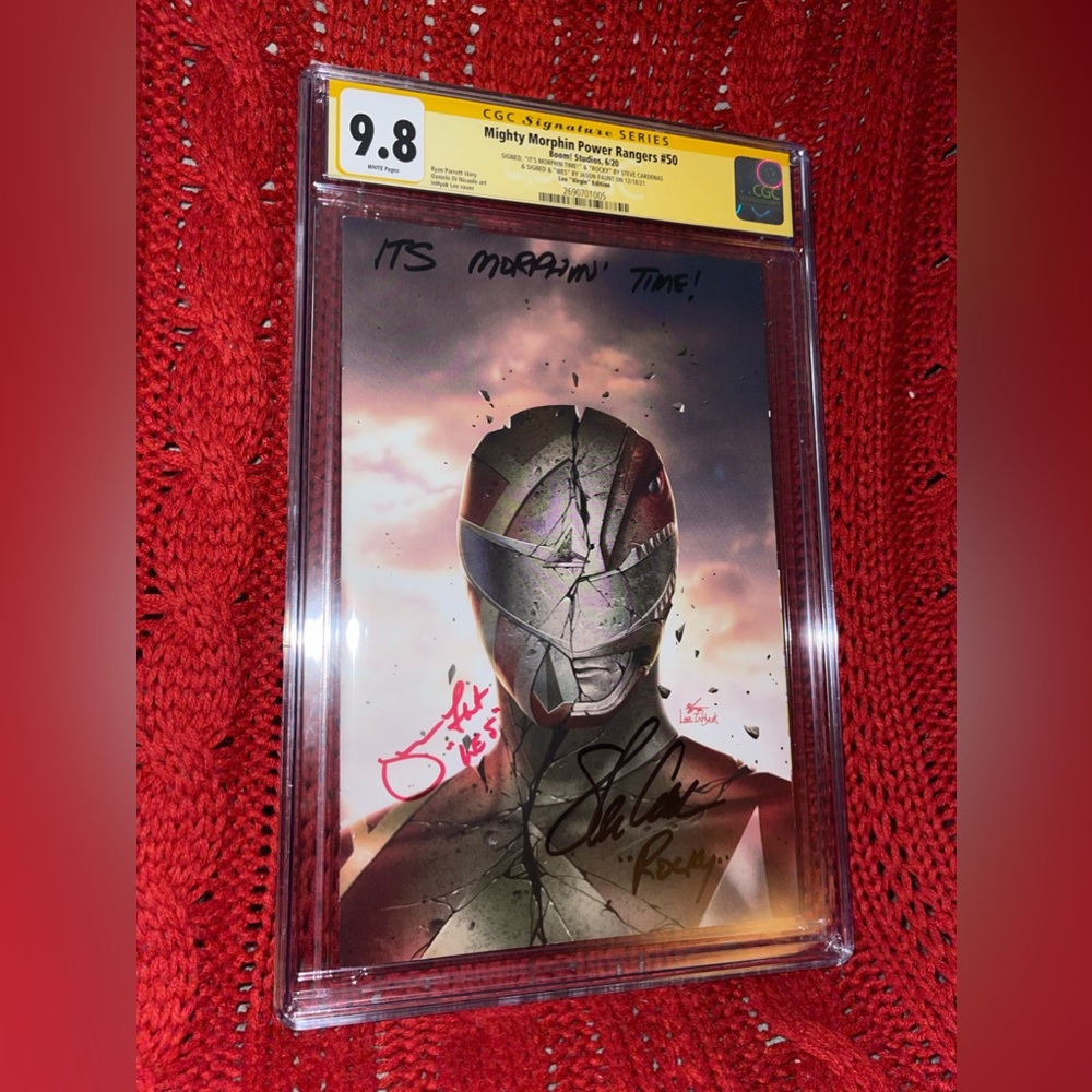 MIGHTY MORPHIN POWER RANGERS CGC SS #50 Lee "Virgin" Variant Double Signed